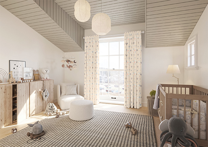 Balloon Festival, Soft Cream - Made to Measure Curtains - Image 7